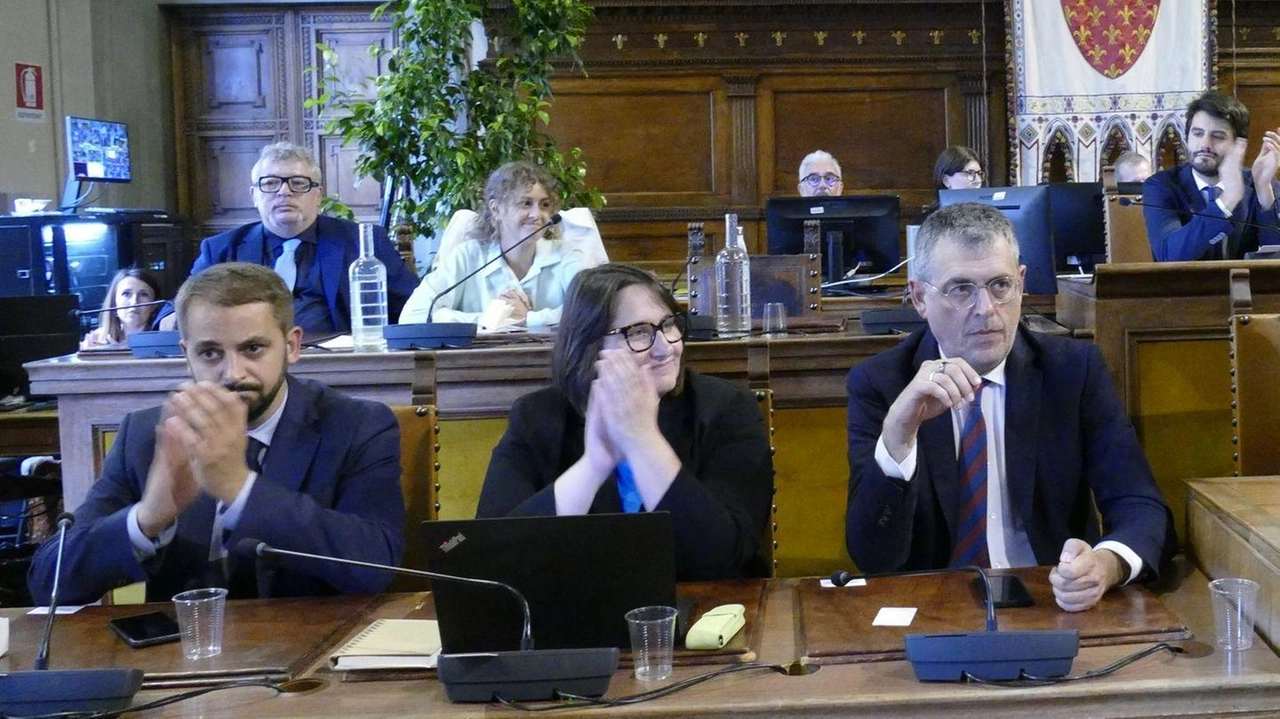 Da sinistra gli assessori Blasi, Squittieri e il vicesindaco Faggi