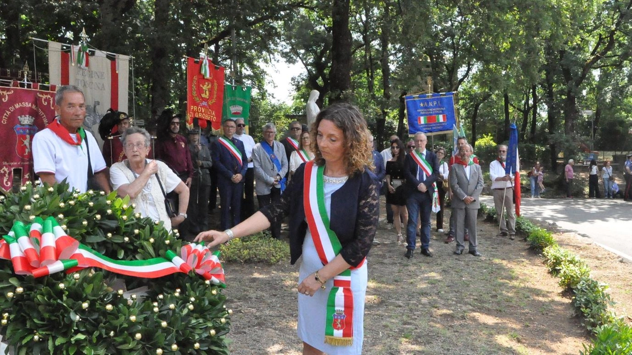 Un momento della commemorazione di ieri a Niccioleta