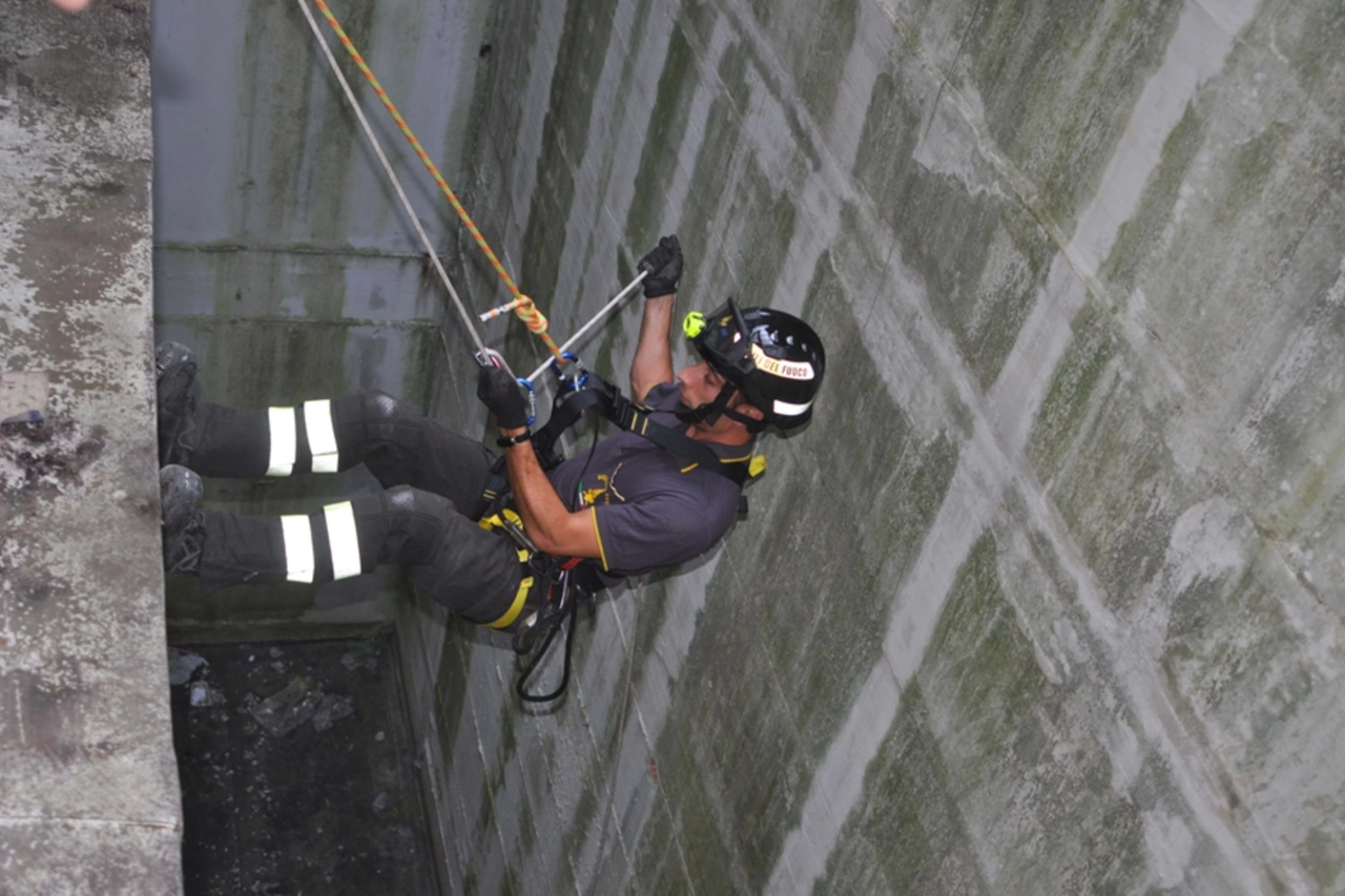 SAN CASCIANO SALVATAGGIO DI UN MERLO DA PARTE DEI VIGILI DEL FUOCO