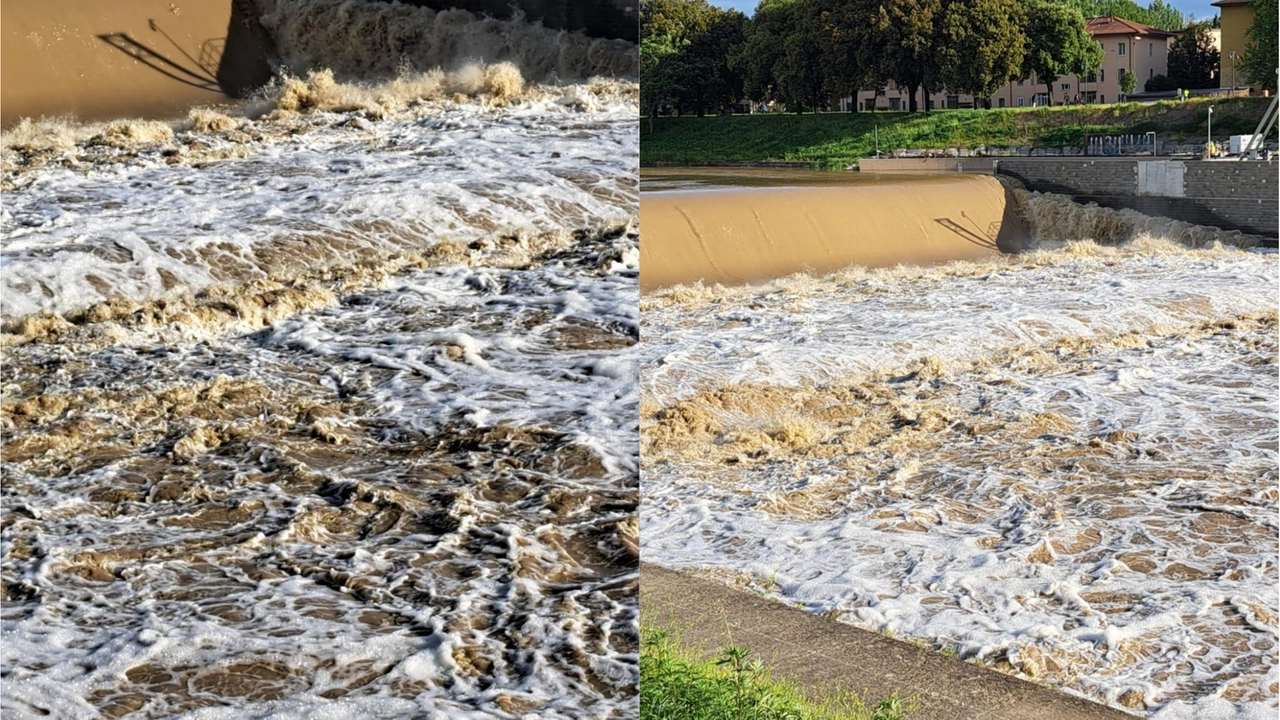 Schiuma bianca in Arno, le segnalazioni dei cittadini Schiuma bianca in Arno, le segnalazioni dei cittadini