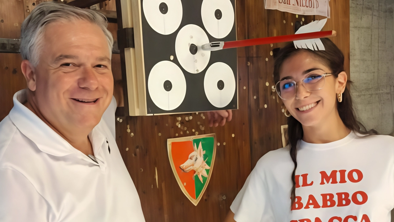 Giulia Romolini con il padre Federico Giulia Romolini con il padre Federico