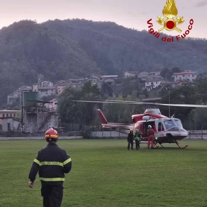 Il salvataggio dei vigili del fuoco