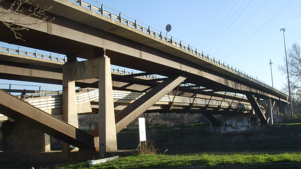 Lavori sul viadotto Marco Polo
