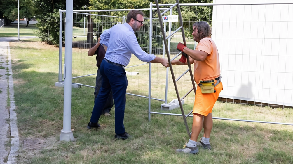 Il sopralluogo del sindaco Alessio Mantellassi al cantiere per l’abbattimento del muro al parco Mariambini Il sopralluogo del sindaco Alessio Mantellassi al cantiere per l’abbattimento del muro al parco Mariambini