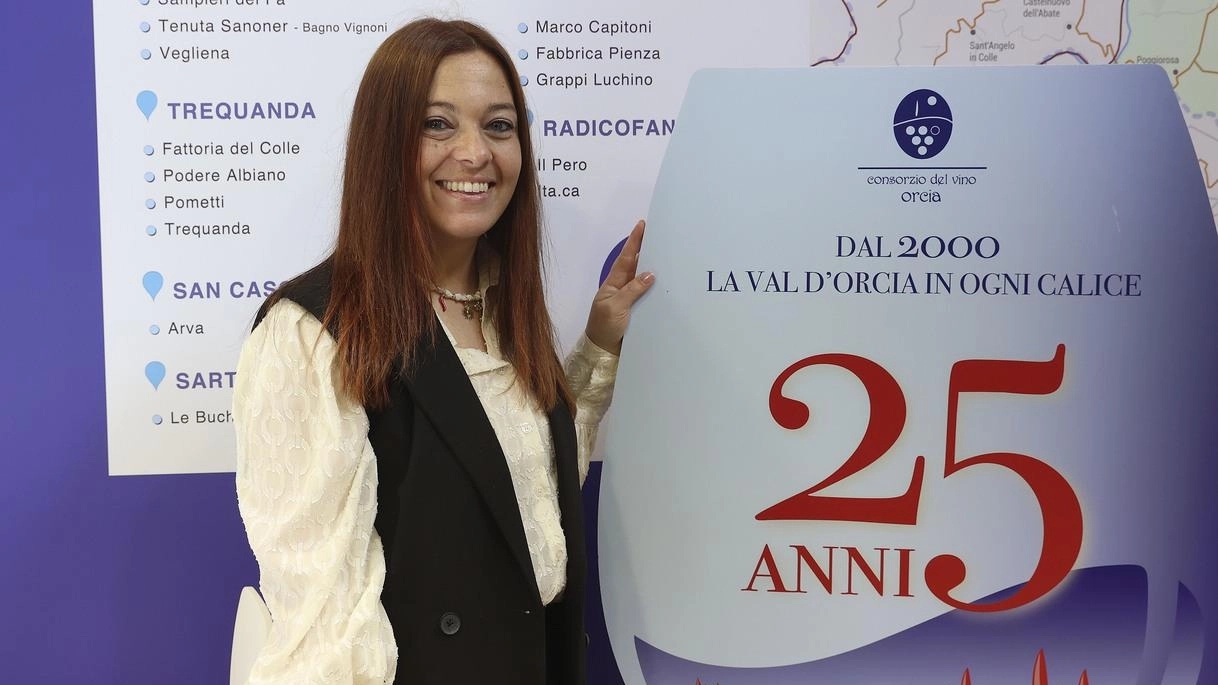 Giulitta Zamperini, presidente del Consorzio del Vino Orcia che festeggia i venticinque anni di attività