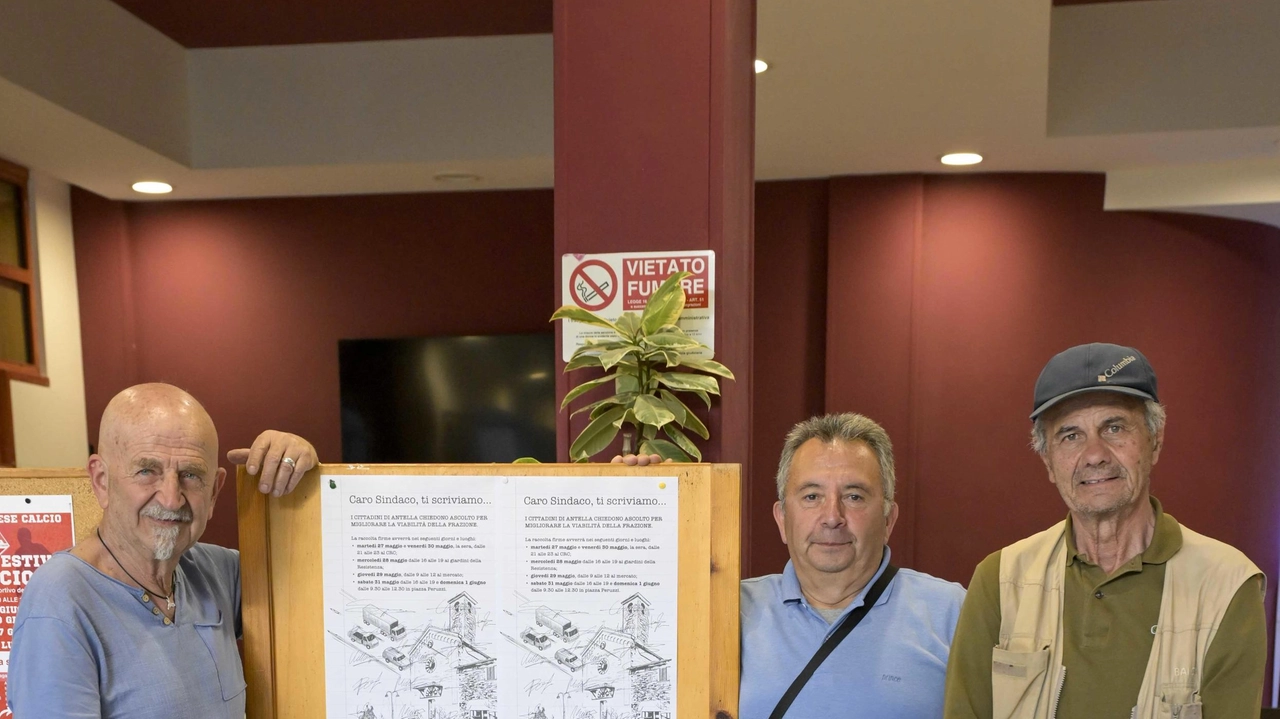 Alcuni promotori della petizione per rivedere la viabilità di Antella Alcuni promotori della petizione per rivedere la viabilità di Antella