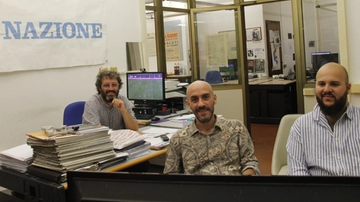 Pisa, lo storico debutto in A nella redazione de La Nazione. Ospite Tommaso Novi dei Gatti Mezzi