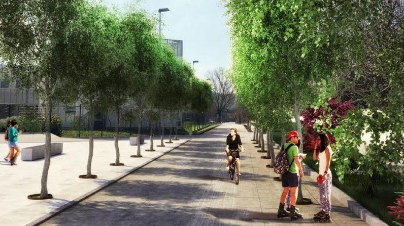 Uno scorcio della nuova area secondo i rendering del progetto Uno scorcio della nuova area secondo i rendering del progetto