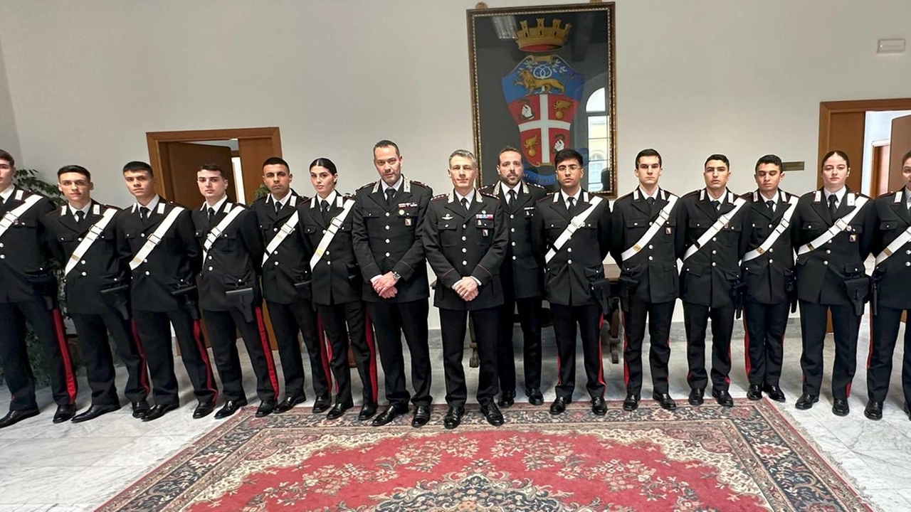 I nuovi carabinieri arrivati dopo la formazione: andranno a potenziare il servizio in tutta la provincia I nuovi carabinieri arrivati dopo la formazione: andranno a potenziare il servizio in tutta la provincia