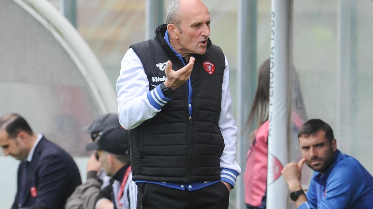 L’allenatore del Perugia Vincenzo Cangelosi