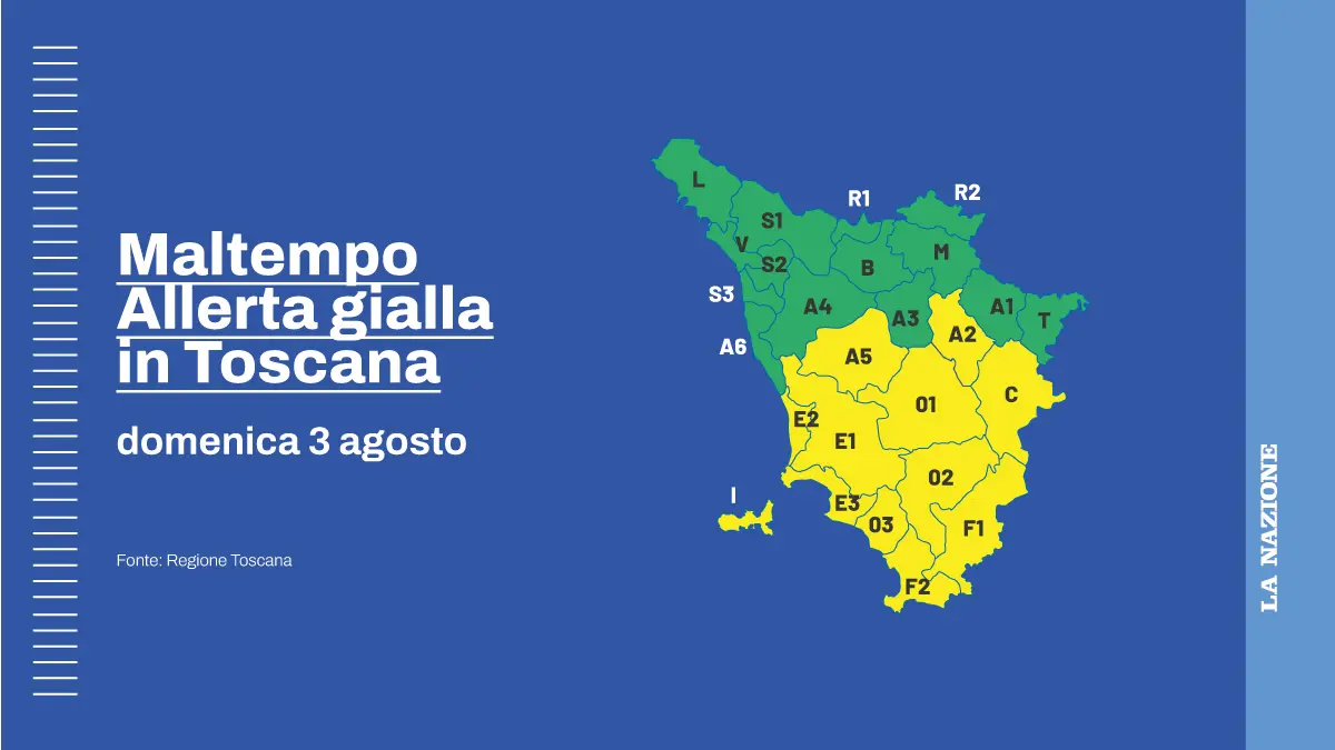 Meteo Toscana, allerta gialla prolungata fino a mezzanotte. Ma da lunedì tornano sole e caldo