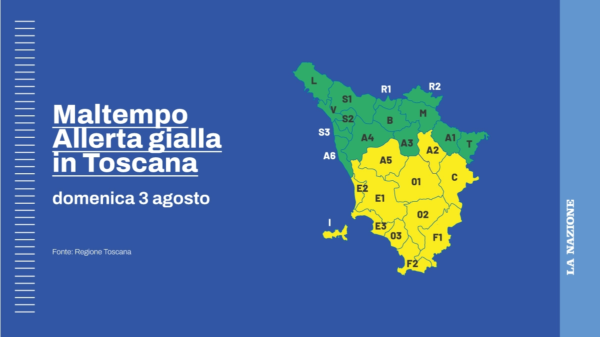 Meteo Toscana, allerta gialla prolungata fino a mezzanotte. Ma da lunedì tornano sole e caldo