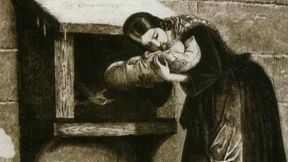 La ruota degli esposti in un antico disegno La ruota degli esposti in un antico disegno