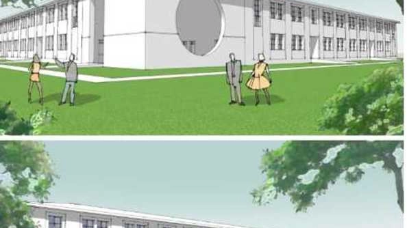 Il rendering delle 16 case popolari. Progetto da 3,3milioni che concorre ad un bando della Regione Il rendering delle 16 case popolari. Progetto da 3,3milioni che concorre ad un bando della Regione