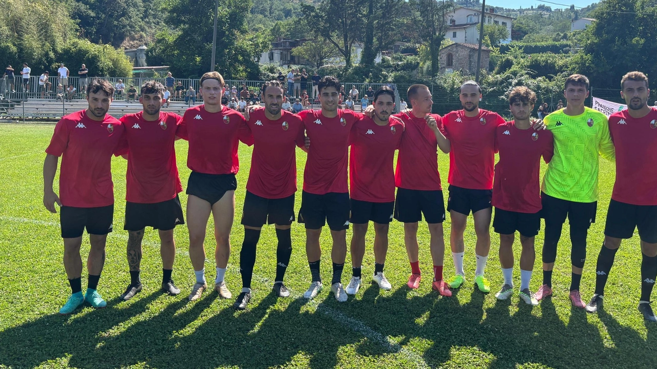 La formazione di partenza nel test di ieri a Nievole contro il Legnano: Pirozzi è partito con un «4-3-3»