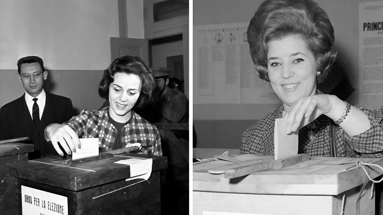 Sopra, le staffette partigiane. Qui sopra, il voto del 2 giugno 1946 Sopra, le staffette partigiane. Qui sopra, il voto del 2 giugno 1946