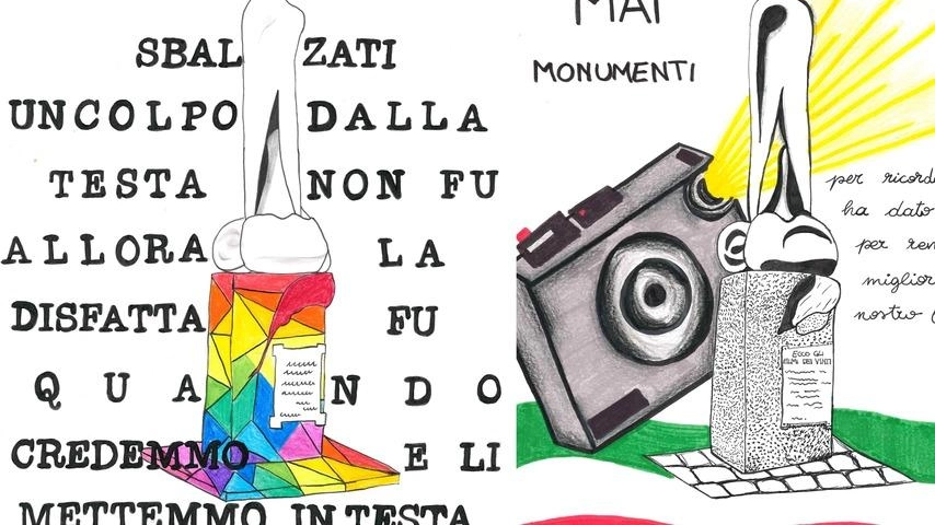 Rivisitazione del monumento al partigiano di Zahira Mariam Sayyed e Alice Bianchi
