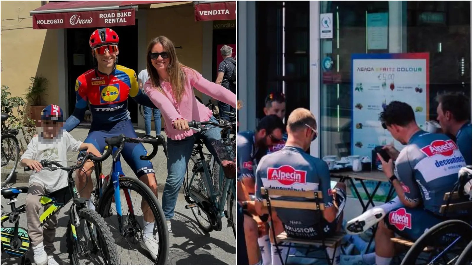 Un giro con i figli, un caffé con la squadra: corridori del Giro in Toscana, il giorno di riposo Un giro con i figli, un caffé con la squadra: corridori del Giro in Toscana, il giorno di riposo