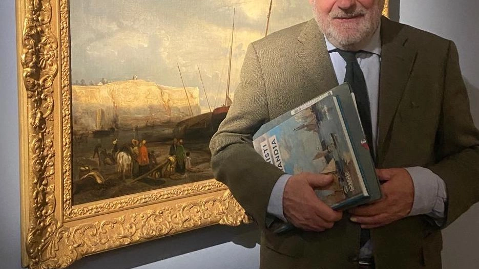 Alain Tapié, curatore della mostra ’Impressionisti in Normandia’ al museo degli Innocenti di Firenze Alain Tapié, curatore della mostra ’Impressionisti in Normandia’ al museo degli Innocenti di Firenze