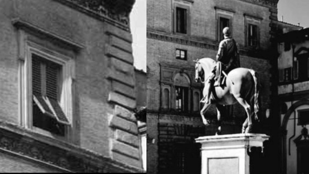 Firenze, la finestra sempre aperta in piazza Ss Annunziata Firenze, la finestra sempre aperta in piazza Ss Annunziata
