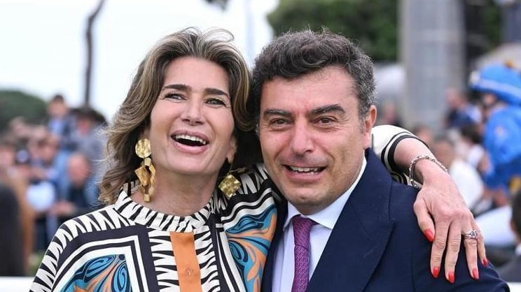 Endo Botti e Cristiana Brivio festanti dopo il successo di un loro cavallo Endo Botti e Cristiana Brivio festanti dopo il successo di un loro cavallo