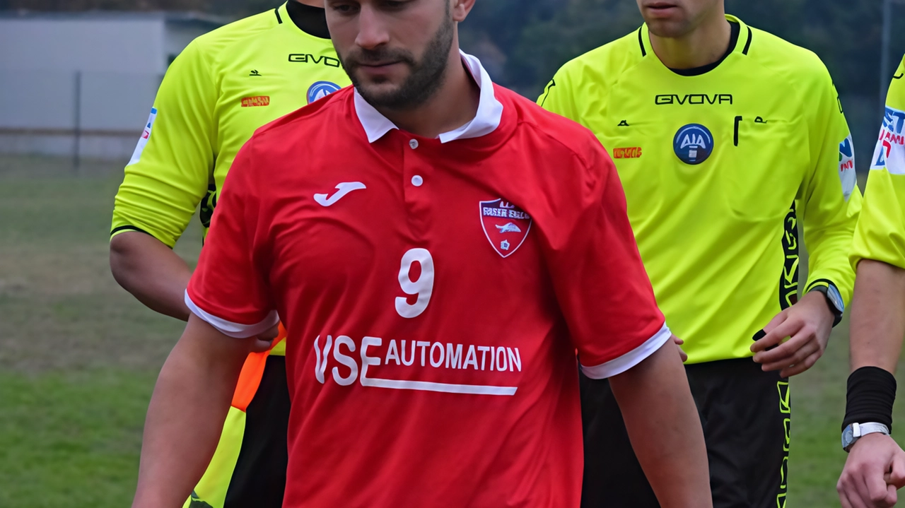 L’attaccante Luca Tomberli L’attaccante Luca Tomberli
