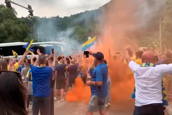 L'entusiasmo intorno allo stadio
