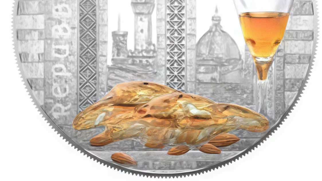 La nuova moneta da 5 euro dedicata ai cantuccini e al vinsanto toscani rappresenta l'eccellenza enogastronomica della regione. Realizzata dalla Zecca italiana, simboleggia le radici e l'identità della Toscana. La nuova moneta da 5 euro dedicata ai cantuccini e al vinsanto toscani rappresenta l'eccellenza enogastronomica della regione. Realizzata dalla Zecca italiana, simboleggia le radici e l'identità della Toscana.
