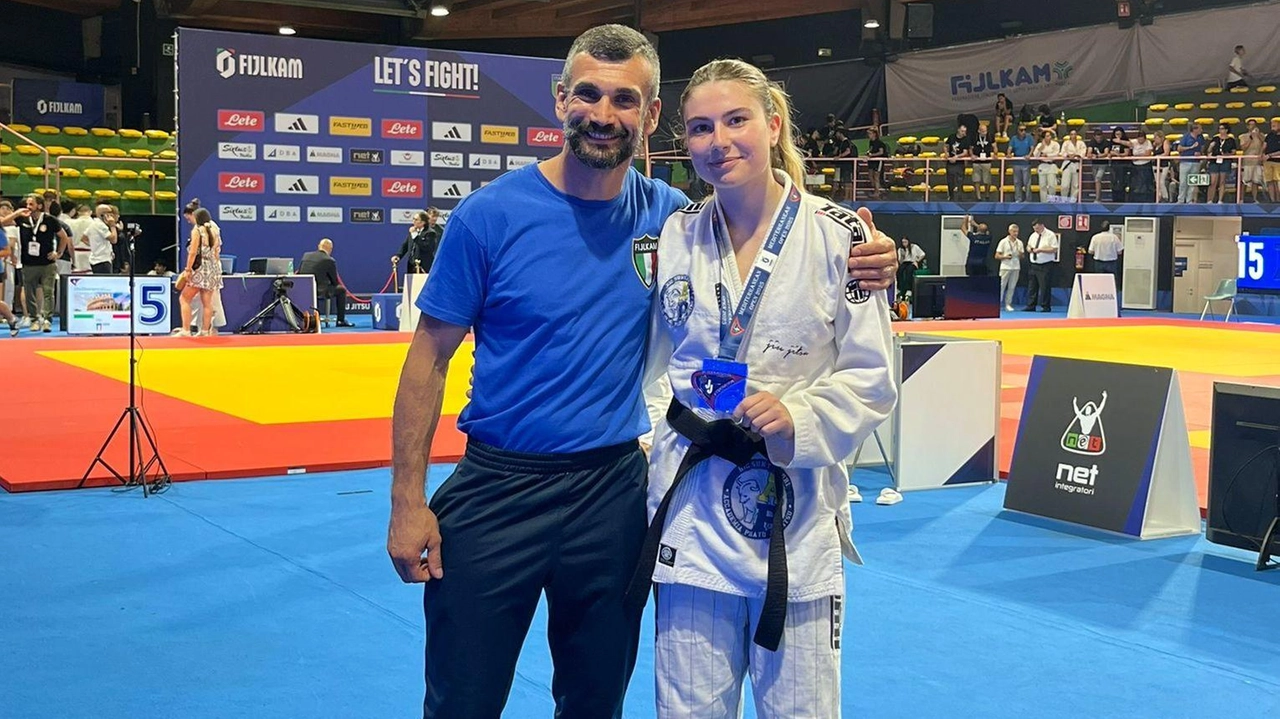 Ginevra Torresi col suo allenatore Ginevra Torresi col suo allenatore
