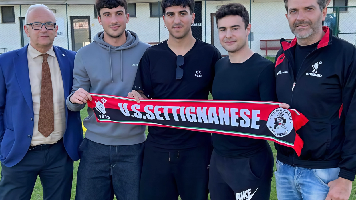 Da sinistra il ds Corradi, insieme a Sammicheli, Caparrini , Cremonini; ultimo della final il tecnico Leonardo Zecchi