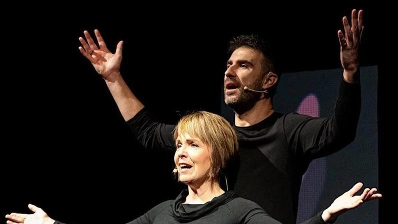I due attori Angela Ameli e Marco Gistri I due attori Angela Ameli e Marco Gistri