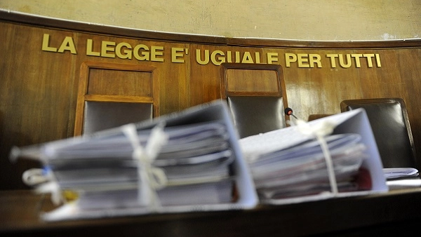Un'aula di tribunale in una foto d'archivio Ansa