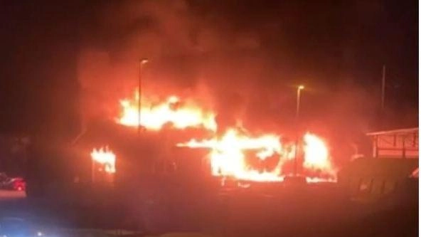 L’incendio a «Riciclande» a Vaiano L’incendio a «Riciclande» a Vaiano