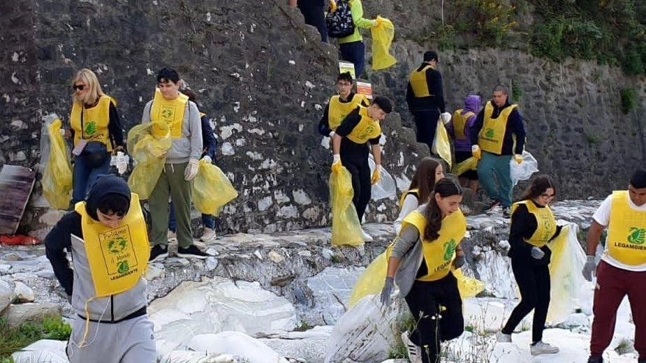 Domattina grandi e piccini lungo le rive del fiume Domattina grandi e piccini lungo le rive del fiume