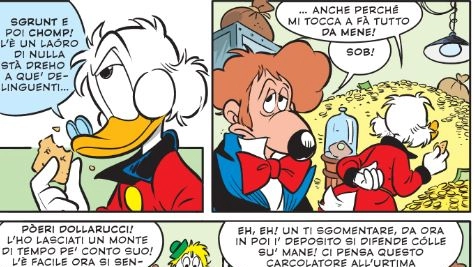 Una tavola della storia in fiorentino che si troverà nel prossimo numero di Topolino Una tavola della storia in fiorentino che si troverà nel prossimo numero di Topolino