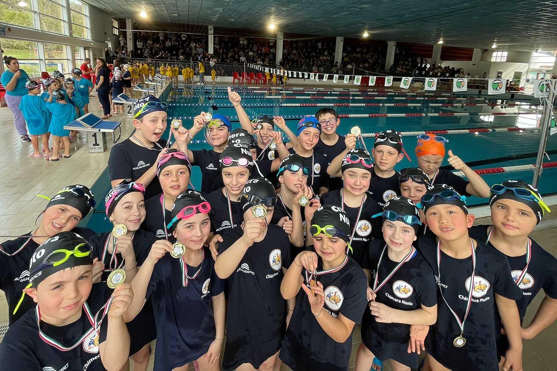 due medaglie per la chimera nuoto nella finale regionale del settore preagonistico propaganda