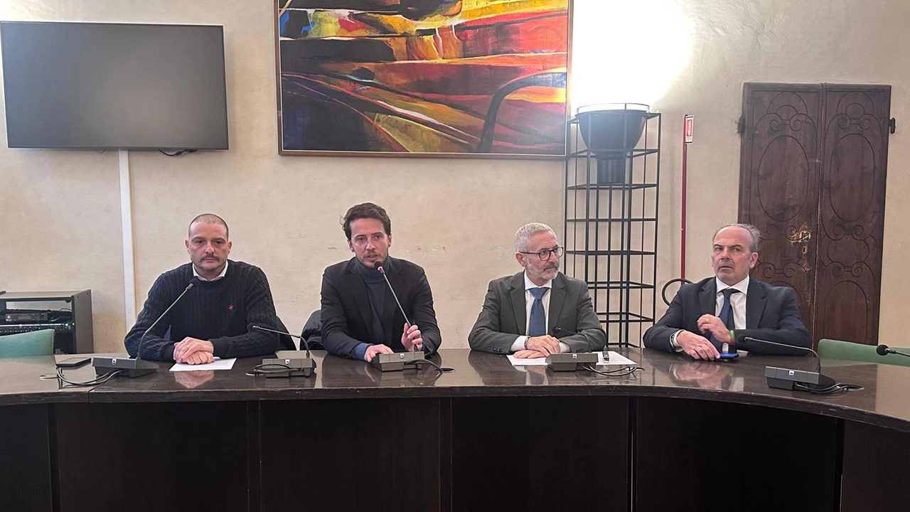La conferenza stampa a Palazzo Vecchio La conferenza stampa a Palazzo Vecchio