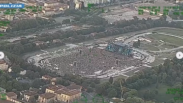 Firenze, il popolo di Vasco visto dall’alto: impressionanti immagini del maxi concerto