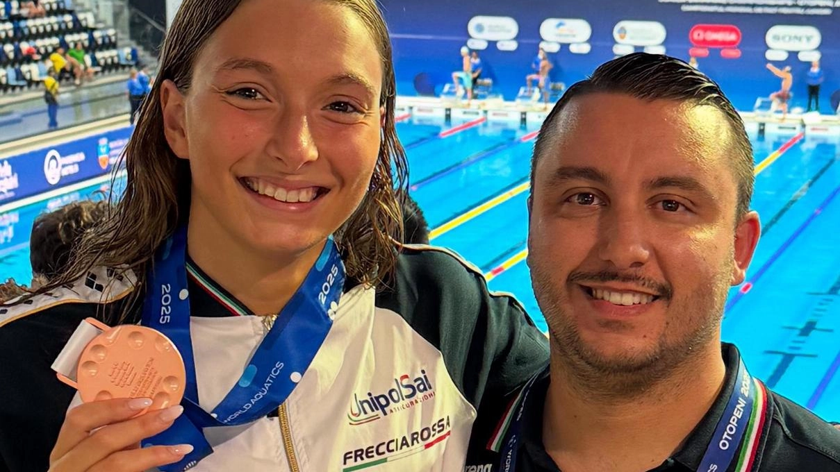 Emma Vittoria Giannelli col tecnico Palagi