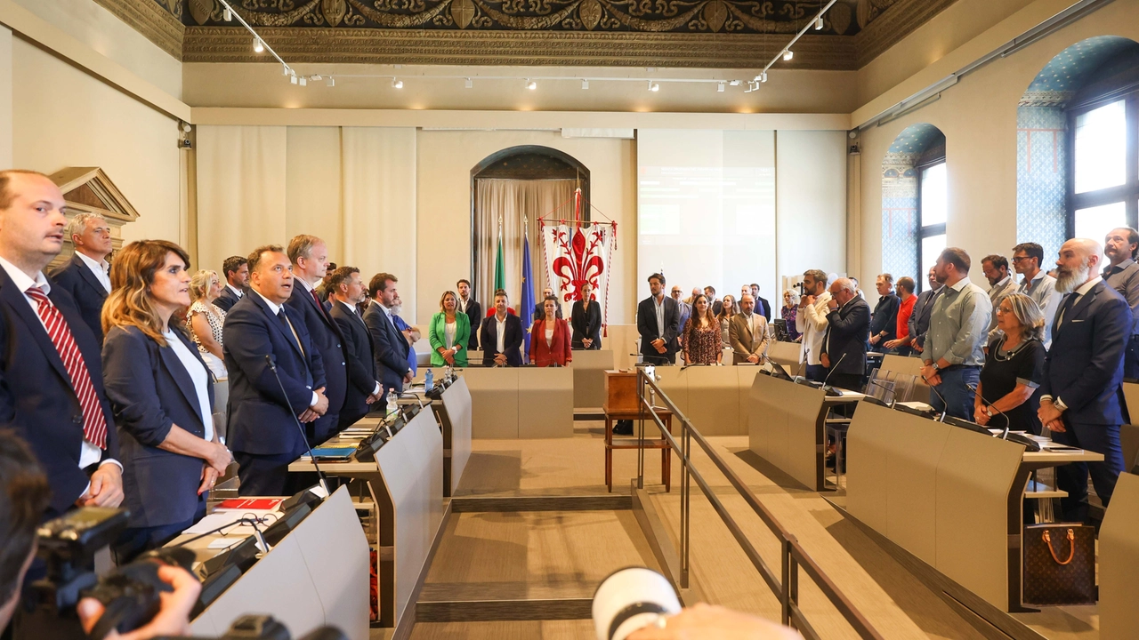 Palazzo Vecchio, il primo consiglio comunale a Firenze (Giuseppe Cabras/New Press Photo)