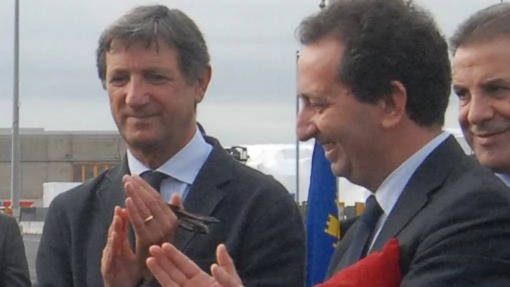 Angelo Zubbani con l’ex presidente dell’Autorità portuale Francesco Messineo durante un’inaugurazione Angelo Zubbani con l’ex presidente dell’Autorità portuale Francesco Messineo durante un’inaugurazione