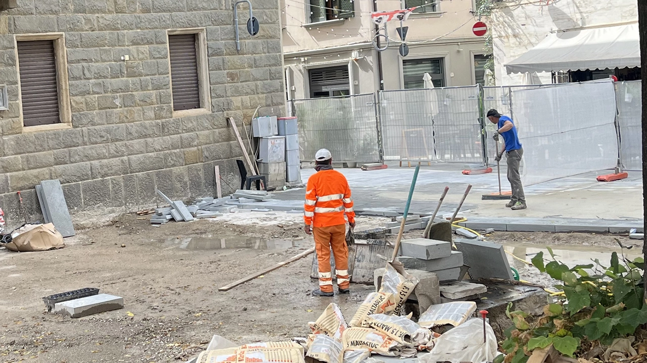 I lavori in centro per piazza della Palma hanno provocato disagi I lavori in centro per piazza della Palma hanno provocato disagi