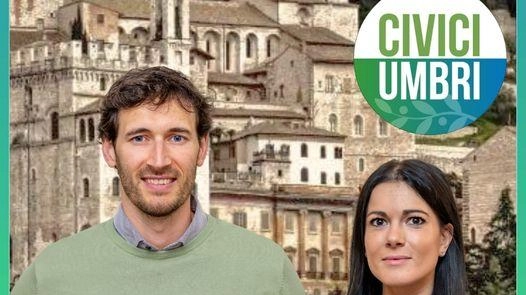 Jacopo Cicci e Sara Staffaroni candidati nella lista Civici Umbri, a supporto della candidata presidente del centrosinistra, Stefania Proietti Jacopo Cicci e Sara Staffaroni candidati nella lista Civici Umbri, a supporto della candidata presidente del centrosinistra, Stefania Proietti