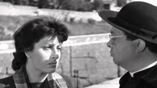 Anna Magnani, indimenticabile protagonista di Roma città aperta, con Aldo Fabrizi. : la grande attrice sostituì nel film la prescelta inizialmente Clara Calamai
