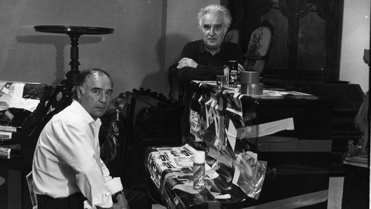 Carlo Palli con il compositore Giuseppe Chiari Carlo Palli con il compositore Giuseppe Chiari