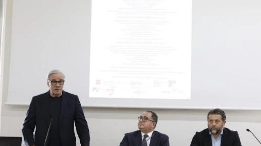 Il vicepresidente del Conservatorio Vittorio Gabbanini con Giovanni Urti, presidente della Fondazione Cassa di Risparmio di San Miniato Il vicepresidente del Conservatorio Vittorio Gabbanini con Giovanni Urti, presidente della Fondazione Cassa di Risparmio di San Miniato