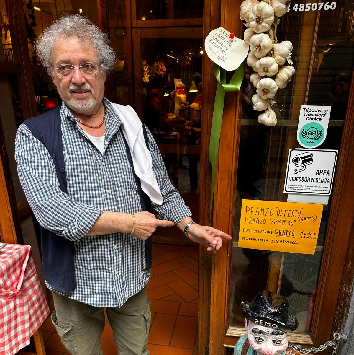 Checco Bugiani, ristoratore della ‘Locanda del Capitano del popolo’