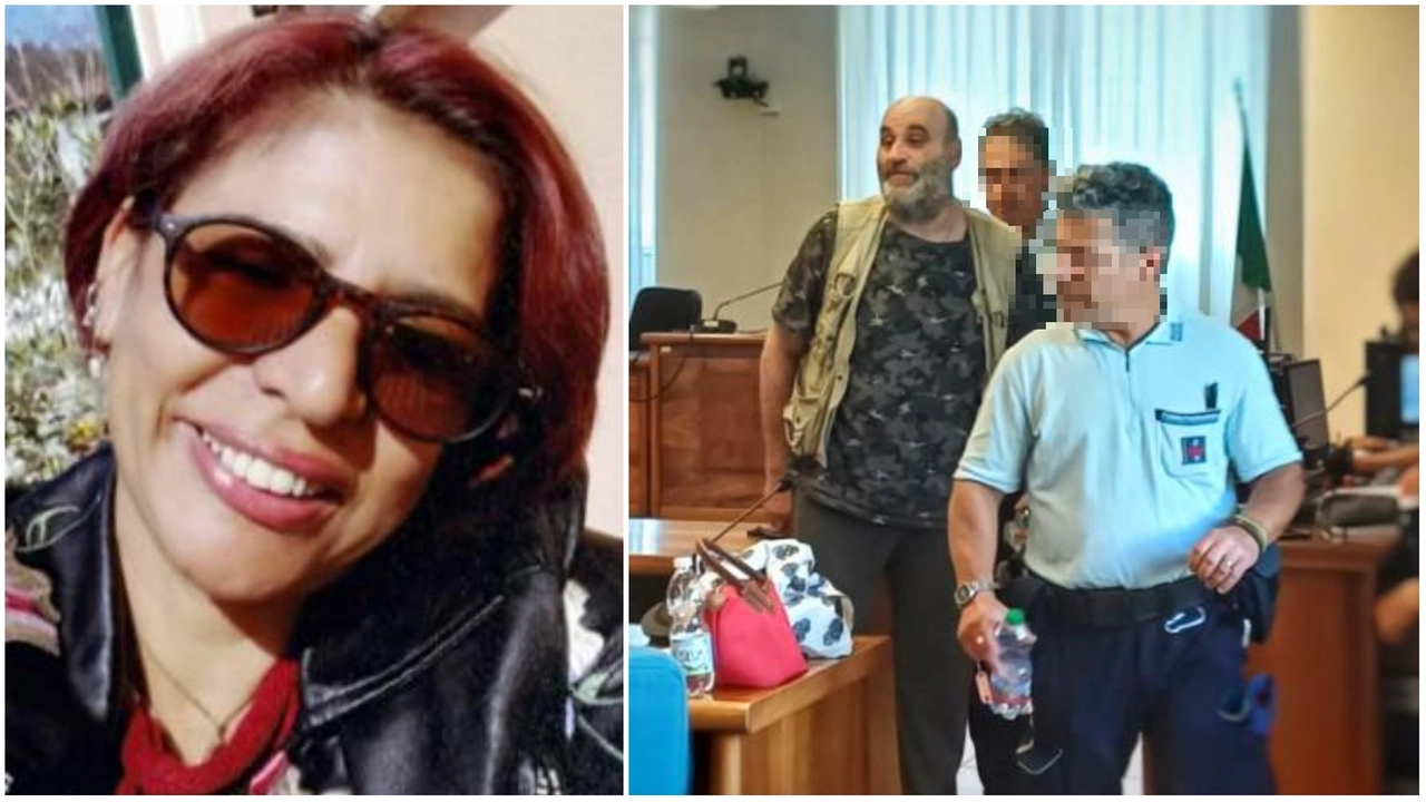 A sinistra la vittima, Maria Batista Ferreira, 51 anni. A destra, in aula, tra gli agenti penitenziari, Vittorio Pescaglini, 55 anni A sinistra la vittima, Maria Batista Ferreira, 51 anni. A destra, in aula, tra gli agenti penitenziari, Vittorio Pescaglini, 55 anni