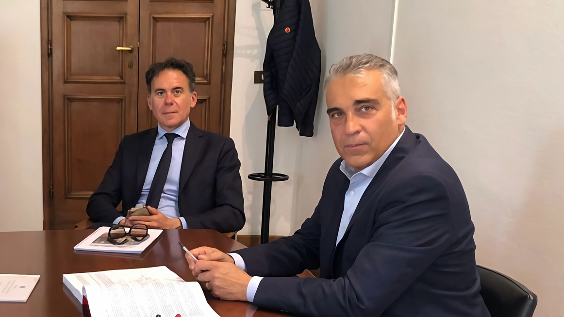 Il sindaco Michele Conti e il consigliere regionale di Fratelli d’Italia Diego Petrucci