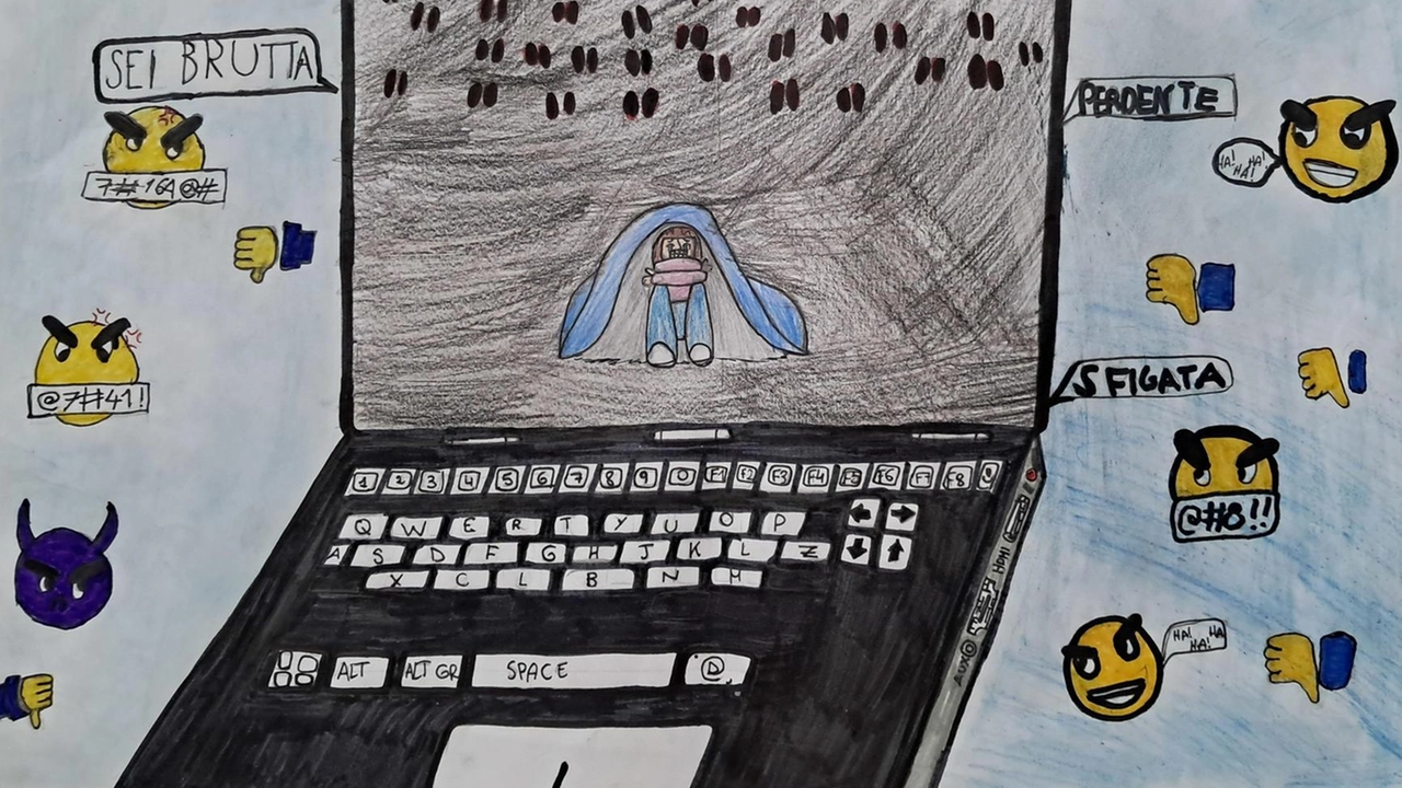 Le insidie del web nel disegno degli alunni della 5 A